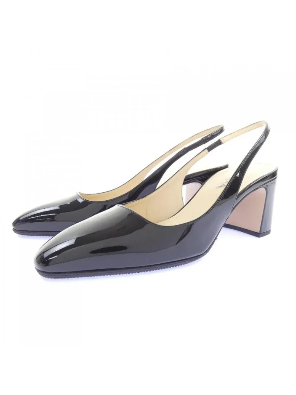 Prada Triangle Logo Slingback Pumps Heels